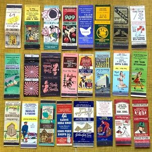 70 different mid century match covers